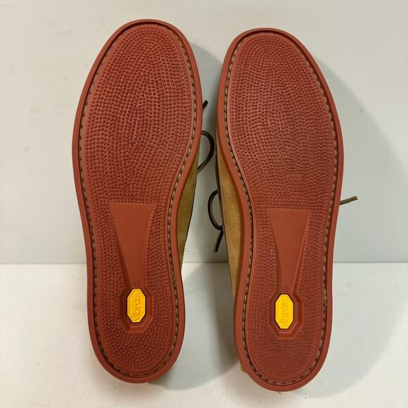 NWOT Quoddy Men’s Blucher Shoe Toast Suede Camp Moc Made in Maine USA 9.5 D - Picture 10 of 11